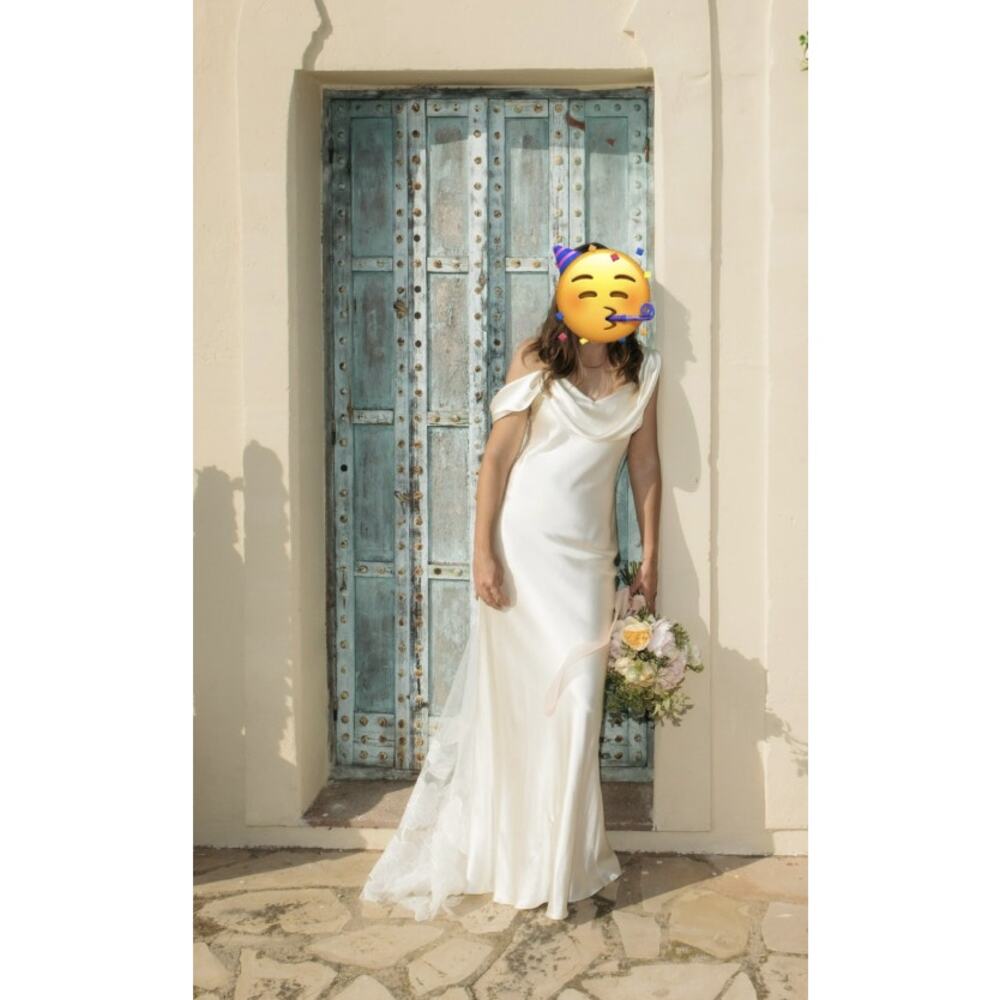 Reformation Ronda Ivory Silk One-Shoulder Maxi Dress 4 - Picture 4 of 8